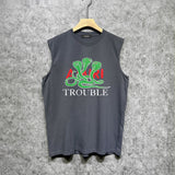 Amiri tank top cartoon colorful snake printing