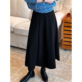 Women Skirt Autumn and Winter Elastic Waist A- line Skirt