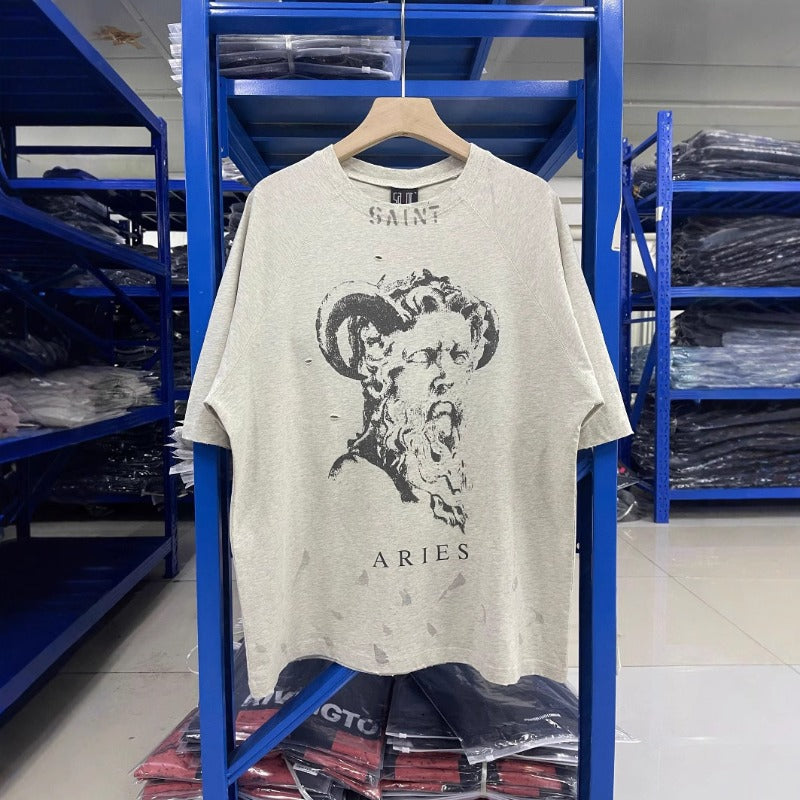 saint m t shirts s.m sketch figure graphic crew neck pullover short sleeve top