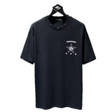 Ch hip-hop t shirts ch kroma hoof sanskrit scroll handmade rivets five-pointed star short-sleeved loosecasualpure cotton american high street