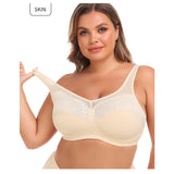 Full figure bra lace wireless women's