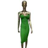 Women Dresses Green Bandage Dress Party Dress (Ont0408)