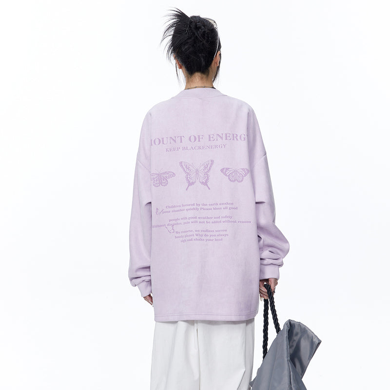 Unisex Hoodie Autumn Loose Butterfly Large Hoody