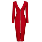 Women Evening Dress Backless Dress Slim-Fit Zipper Long Dress Bandage Gown
