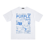 Purple Brand T Shirts Spring Letter Print Men's and Women's Loose Casual Short-Sleeved T-shirt