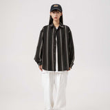 Unisex Jacket Autumn Striped Minimalist Shirt