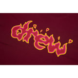Drew house tshirt r collection d@ew flame letter print crew neck pullover casual short sleeve