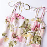 Women Dresses Summer Vintage Floral Sexy Sling Dress (Xds0414)