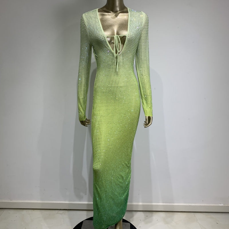 Women Dresses Long Sleeve Party Dress (Ont0408)