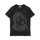 Hip-hop t-shirts: american-style short-sleeve fashion, trendy summer styles featuring star studs and rivets. cool, short-sleeved couple's tees