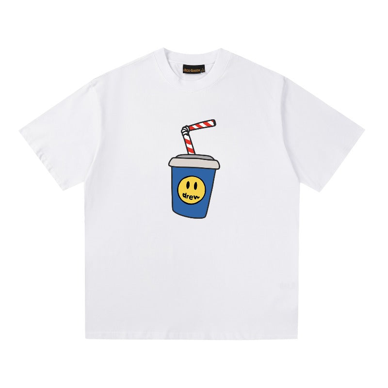 Drew house tshirt r d@ew cartoon series graphic crew neck pullover short sleeve wholesale single piece