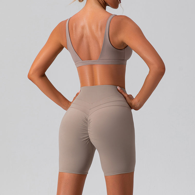 Women Yoga Sports Shorts Stretch Skinny Running Training Shorts