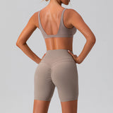 Women Yoga Sports Shorts Stretch Skinny Running Training Shorts