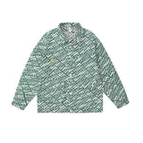 Unisex Jacket Couple Jacquard Fabric Spring and Summer Turn-down Collar Coat