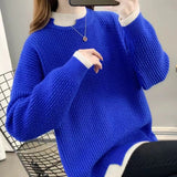 Women Knitted Pullover Autumn and Winter Loose Knitwear