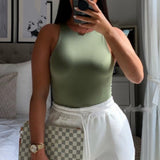 Women Jumpsuit Sexy One-Shoulder Sleeveless Leotard