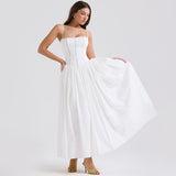 Women Dresses Sexy Slim-Fit Suspender Midi Dress