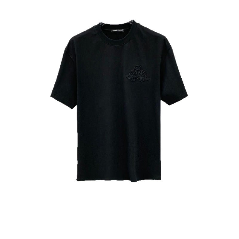 Ch hip-hop t shirts ch cross embroiderloosepure cotton american heavy weight high street casualcasual