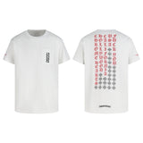 Ch hip-hop t shirts ch short-sleeved sanskrit pink letter printing short-sleeved loosecasualpure cotton american heavy weight short-sleeved high street