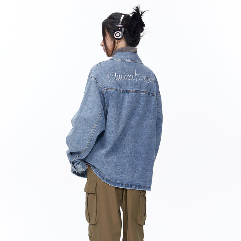 Unisex Jacket Autumn Mangstar Simple Jeans
