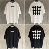 Ch hip-hop t shirts high weight ch short sleeve cross patch loosecasualpure cotton american heavy weight short sleeve