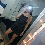Women Dresses Summer Short Skirt Sexy Suspenders Backless Dress (Bla0420)