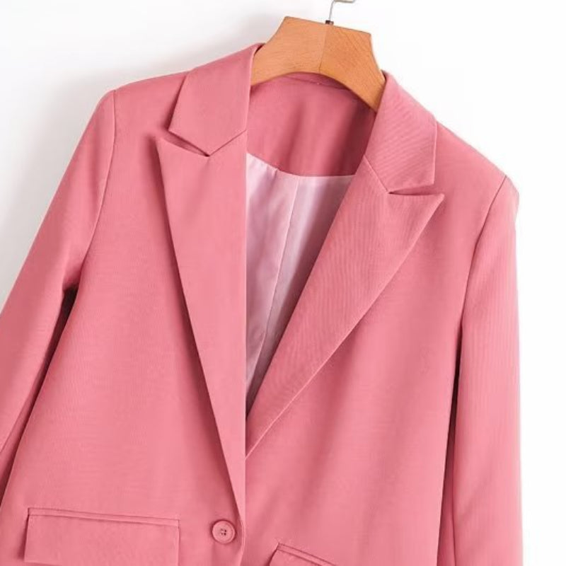 Women Suits Autumn Leisure Lapel One Button Long Sleeve Suit Suit Jacket