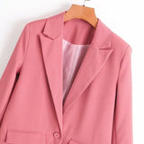 Women Suits Autumn Leisure Lapel One Button Long Sleeve Suit Suit Jacket