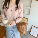 Women Knitwear Spring and Autumn Knitwear Loose-Fitting Long Sleeve Sweater