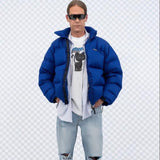 Vetements Hoodie VTM Embroidered Logo Stand Collar Zipper Thick Loose down Jacket