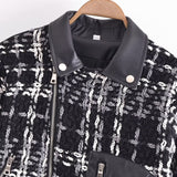 Women Jacket Autumn and Winter Cardigan Motorcycle Jacket
