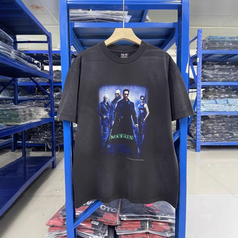 saint m t shirts s.m. the matrix graphic crewneck pullover short sleeve t-shirt