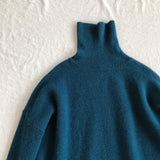 Women Knitted Pullover Red Sweater Turtleneck Coat Loose Sweater