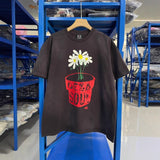saint m t shirts s.m daisy print crew neck pullover short sleeve top