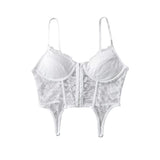 Women Tops Summer Lace Top with Narrow Straps Sexy Vest