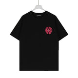 Ch hip-hop t-shirts: ch short-sleeve embroidered cross & rivet detail, heavy-duty craftsmanship, relaxed fit, 100% cotton, american heavyweight style