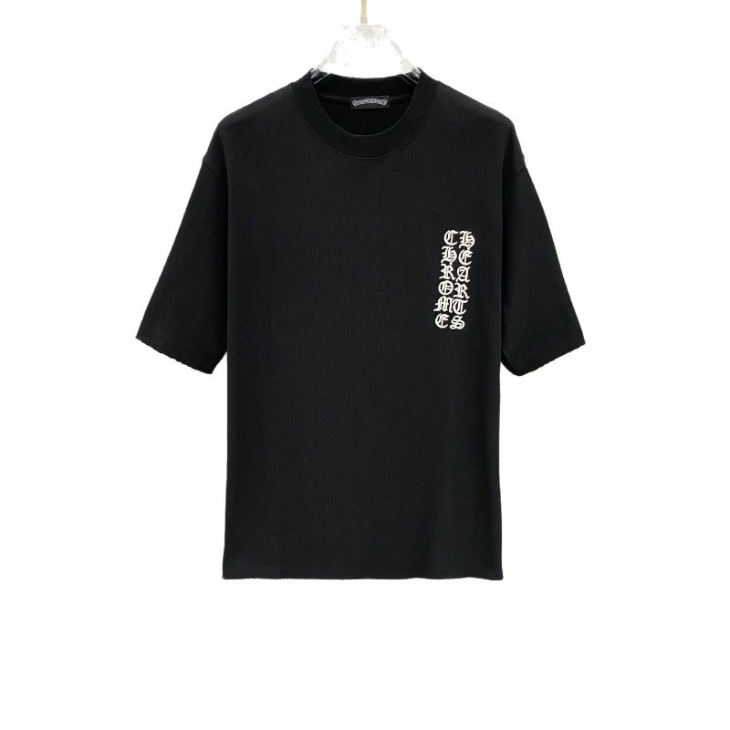 Ch hip-hop t shirts ch crow short-sleeved heavy industry sanskrit embroiderloosecasualpure cotton american couple easiest for match