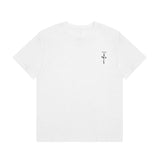 Hip-hop t-shirts: summer high street trendy undershirts with small logo letter print, minimalist short-sleeve tees