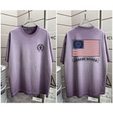Ch hip-hop t shirts high version ch short sleeve sanskrit printingloosecasualpure cotton american heavy weight short sleeve men
