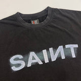 saint m t shirts s.m distressed letter graphic crew neck pullover short sleeve top