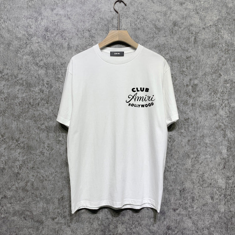 Amiri t shirts hollywood club printing short sleeve