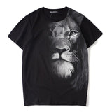 Hip-hop t-shirts, summer fashion, trendy and bold lion print men's t-shirt, loose fit couple's short sleeve tee, half sleeve t-shirt
