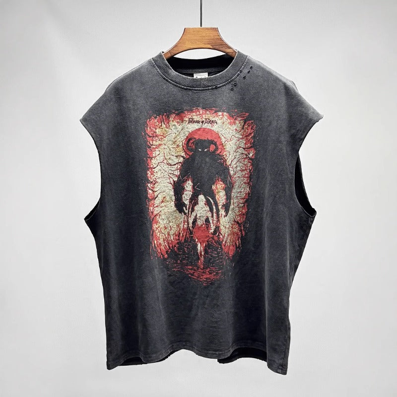 saint m t shirts s.m prince of persia pattern crew neck pullover tank top
