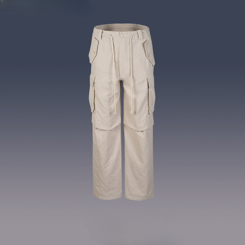 MIJKO Men's Vintage Pants MIJKO Men's Women's Straight Pants Drawstring Casual Pants
