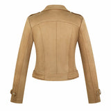 Women Leather Jacket Suede Jacket Autumn Motorcycle Clothing Short Jacket