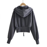 Women Jacket Double Zipper Patchwork Hoodie Women's Cardigan Jacket