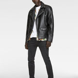 Men Motorcycle Jacket Autumn and Winter Faux Leather Motorcycle Jacket Coat 1966/300