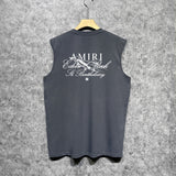 Amiri tank top sketch airplane letterprinting