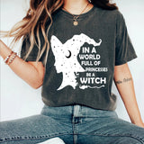 Washed Vintage Cotton Halloween Print Street T-Shirt