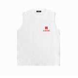 Amiri tank top small spider letter horizontal stripprinting